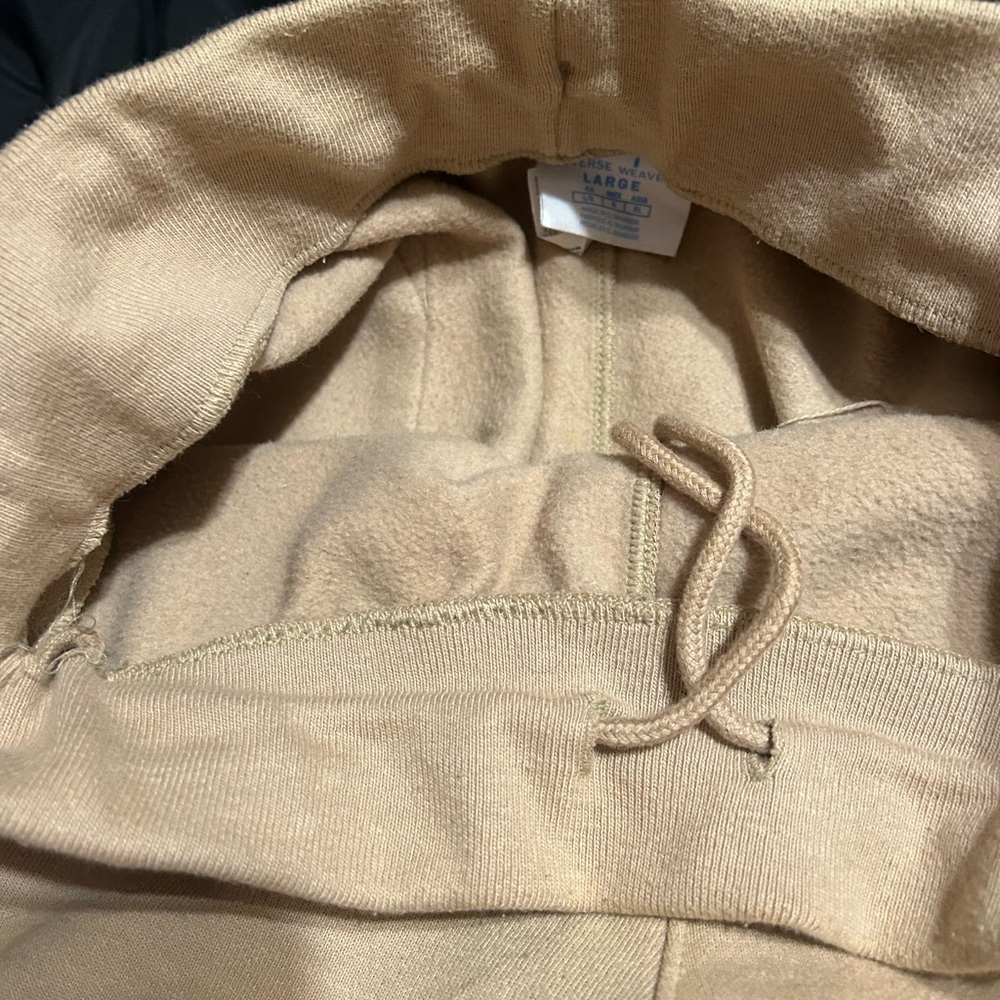 Champion Tan Fleece Shorts with Elastic Waist - Picture 4 of 5